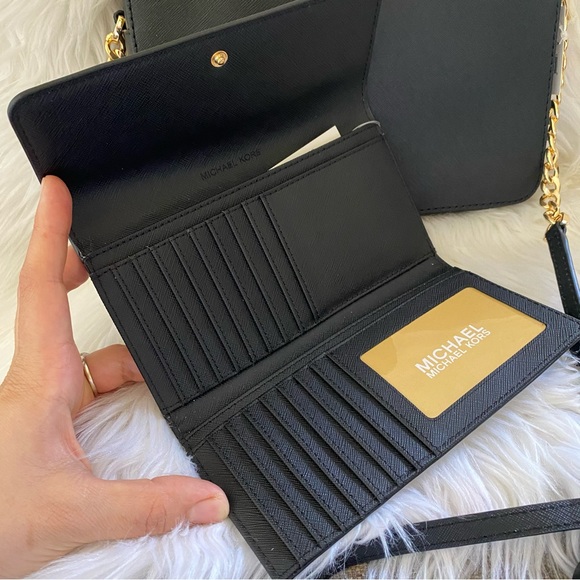 Michael Kors Jet Set Large Saffiano Leather Crossbody bag & wallet - Picture 7 of 16